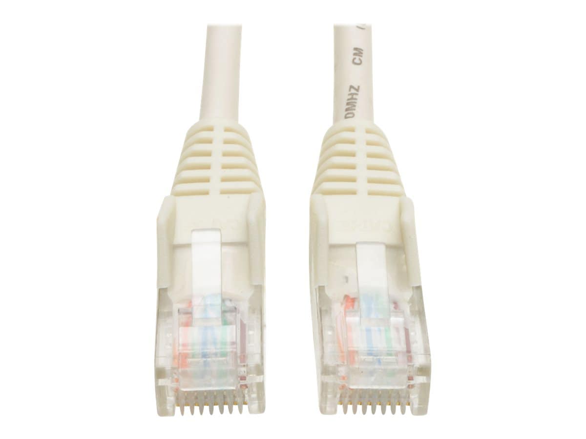 Eaton Tripp Lite Series Cat5e 350 MHz Snagless Molded (UTP) Ethernet Cable (RJ45 M/M), PoE - White, 3 ft. (0.91 m) -