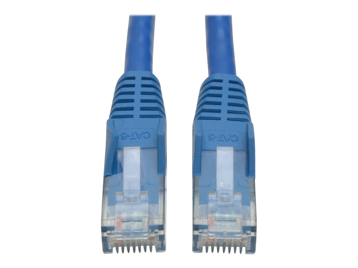 Eaton Tripp Lite Series Cat6 Gigabit Snagless Molded (UTP) Ethernet Cable (RJ45 M/M), PoE, Blue, 15 ft. (4.57 m) - patch