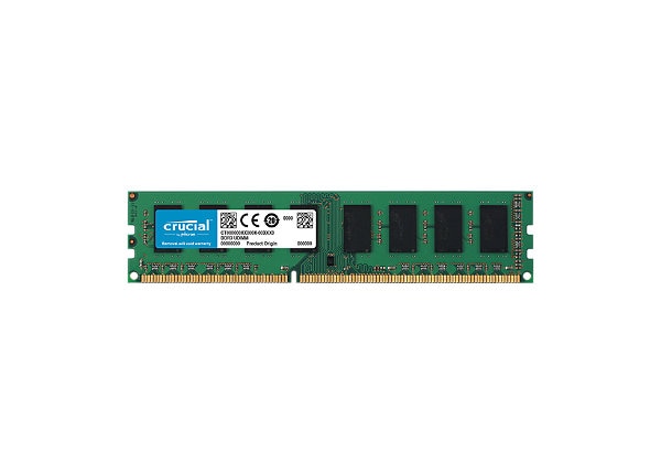 Crucial 8GB DDR3 1600 Mhz PC3-12800 240-Pin Desktop Memory Ram CT102464BA160B