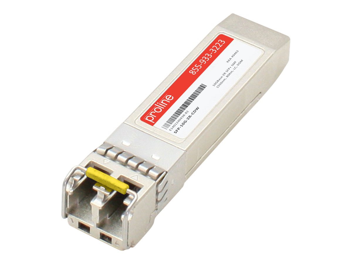 Proline Cisco SFP-10G-ZR Compatible SFP+ TAA Compliant Transceiver - SFP+ transceiver module - 10 GigE