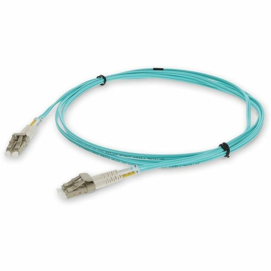 Proline 10m LC to LC Aqua OM3 Duplex OFNR (Riser-Rated) Fiber Patch Cable
