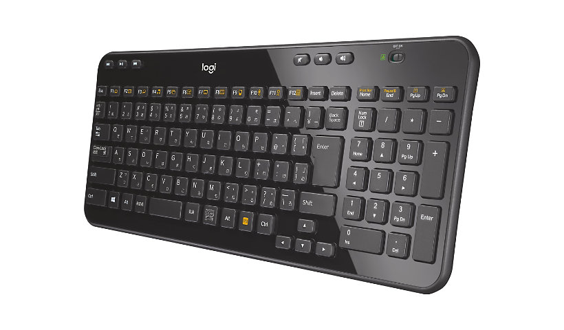 Logitech Wireless Keyboard K360 - keyboard - English - glossy black