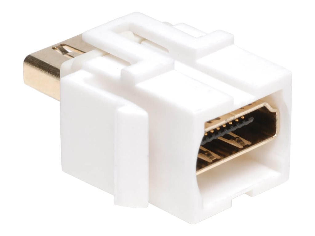 Eaton Tripp Lite Series HDMI Keystone Jack Snap-in Insert Module Coupler F/F White - modular facility plate snap-in