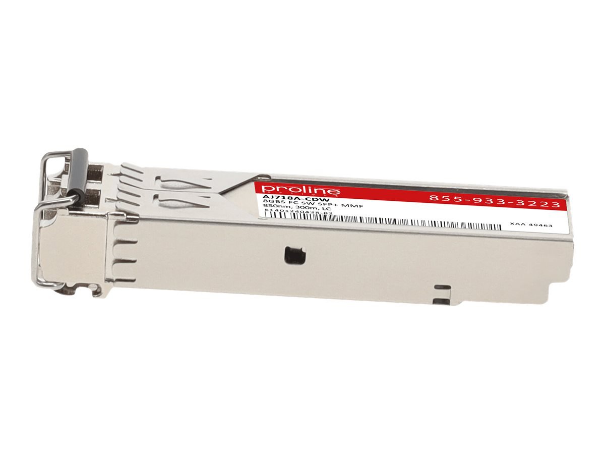 Thumbnail 2 of 16 for Proline HP® AJ718A Compatible TAA Compliant 8GBase-SW Fibre Channel SFP+ Transceiver (MMF, 850nm, 300m, LC)
