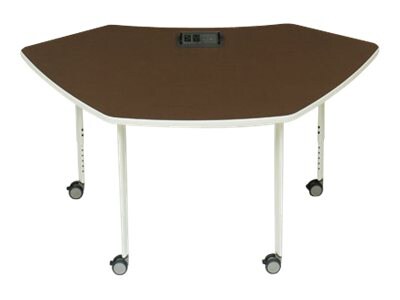 Bretford explore 4-leg SCALE-UP active learning table w/ casters & power
