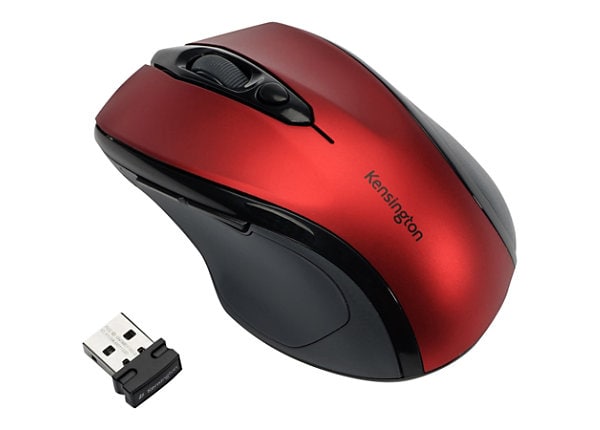 Kensington Pro Fit Mid-Size - mouse - 2.4 GHz - ruby red
