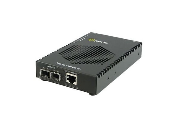 Perle S-1110P-DSFP - fiber media converter - 10Mb LAN, 100Mb LAN, GigE