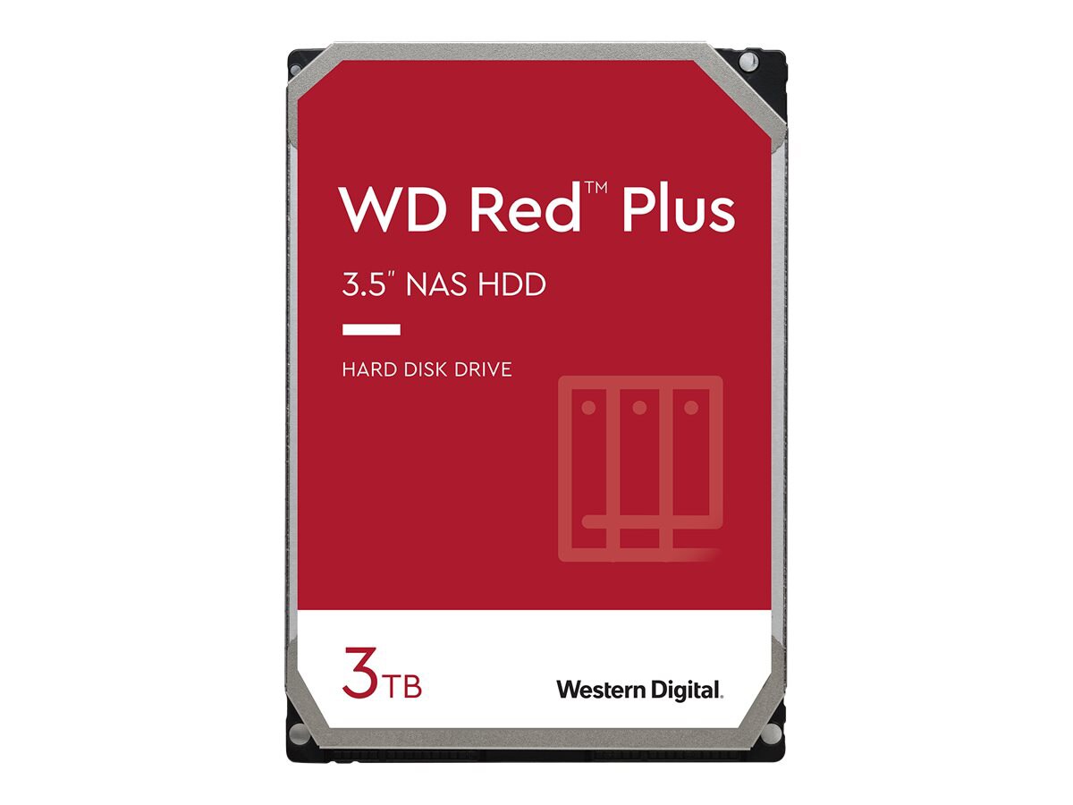 WD Red Plus NAS Hard Drive WD30EFRX - hard drive - 3 TB - SATA 6Gb/s
