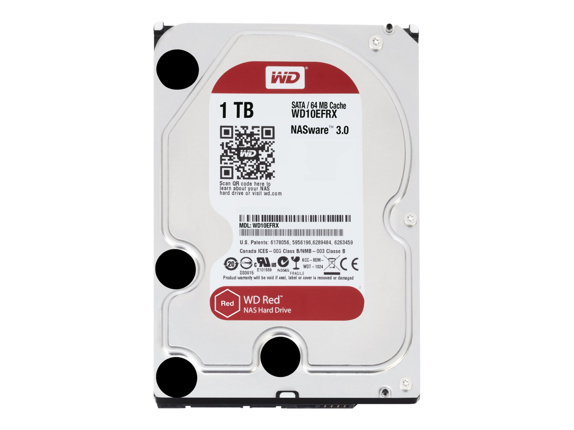 WD Red Plus WD10EFRX - hard drive - 1 TB - SATA 6Gb/s