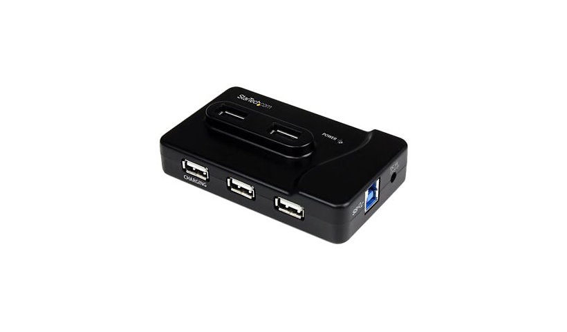 StarTech.com 6 Port USB Hub w/ Fast Charge - USB 3.0/USB 2.0 - Self Powered