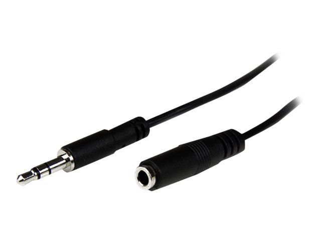 1m White Slim 3.5mm Stereo Audio Cable - Male to Male