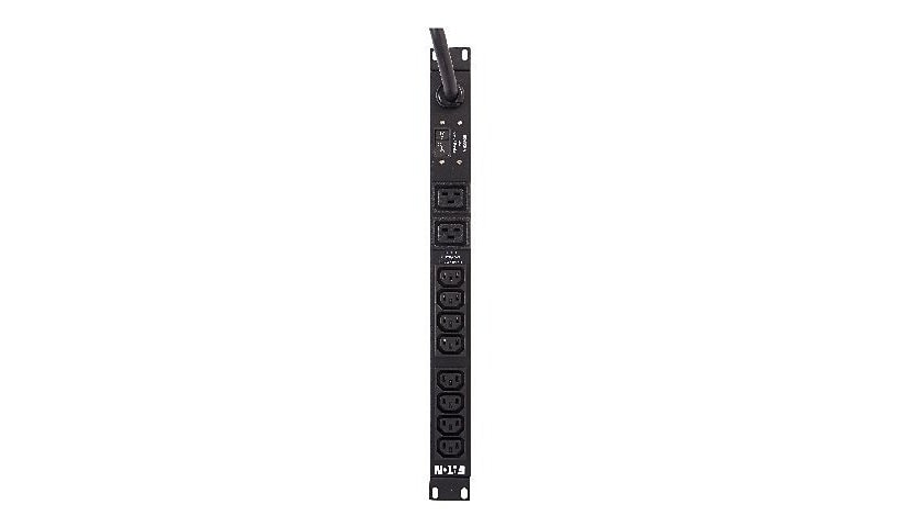 Eaton Basic rack PDU 1U L6-30P input 4.99 kW max 200-250V 24A 15 ft cord Single-phase Outlets: 16 C13 4 C19