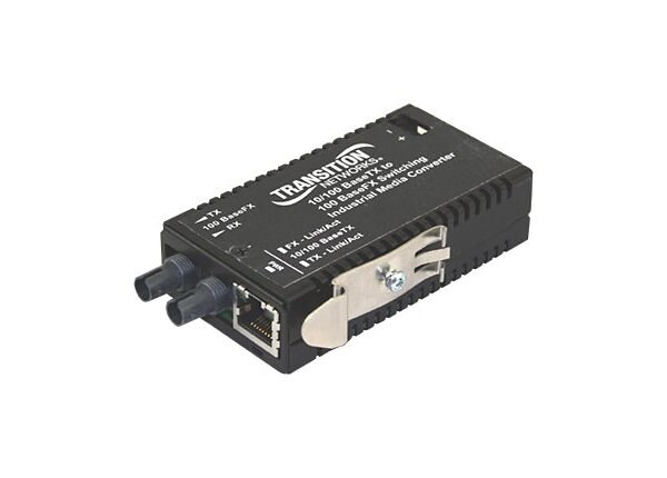 Transition Industrial Mini 10/100 Bridging Media Converter - fiber media converter - Ethernet, Fast Ethernet