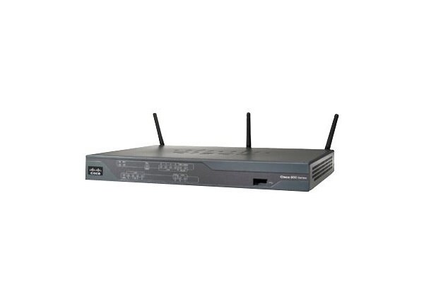 Cisco 887 Multi-mode VDSL2/ADSL2+ over POTS Secure - wireless router - DSL modem - 802.11b/g/n (draft 2.0) - desktop