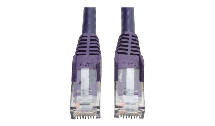 Eaton Tripp Lite Series Cat6 Gigabit Snagless Molded (UTP) Ethernet Cable (RJ45 M/M), PoE, Purple, 150 ft. (45.72 m) -