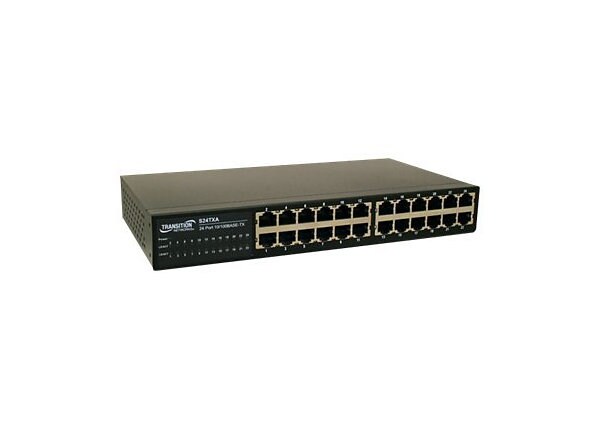 Transition S24TXA Compact Switch - switch - 24 ports - unmanaged - rack-mountable