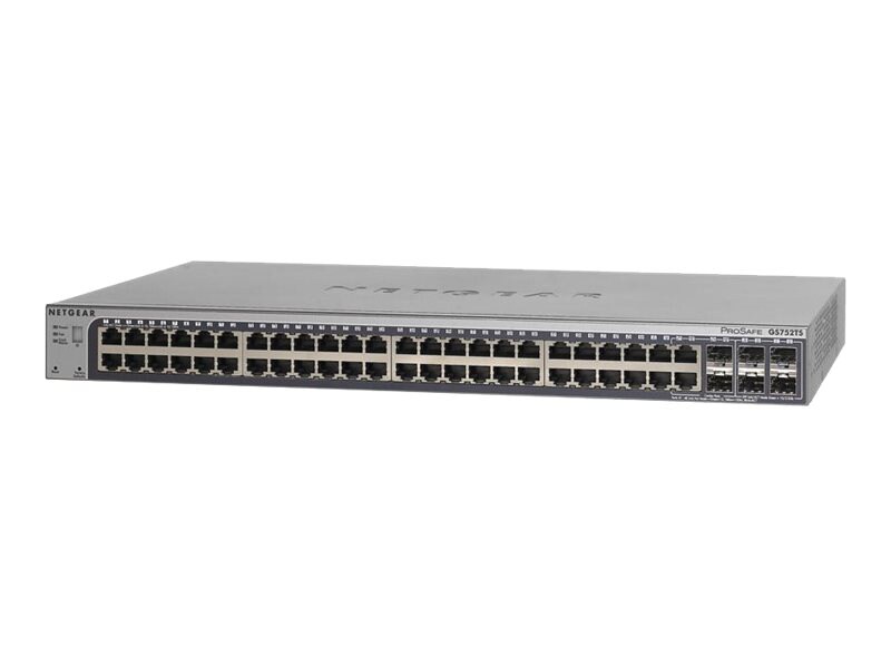 NETGEAR 52-Port Smart Managed Pro Switch, 48GbE, 6 SFP+ (GS752TS)