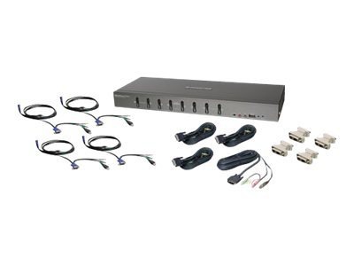 IOGEAR 8-Port DVI KVMP switch with VGA support and USB KV