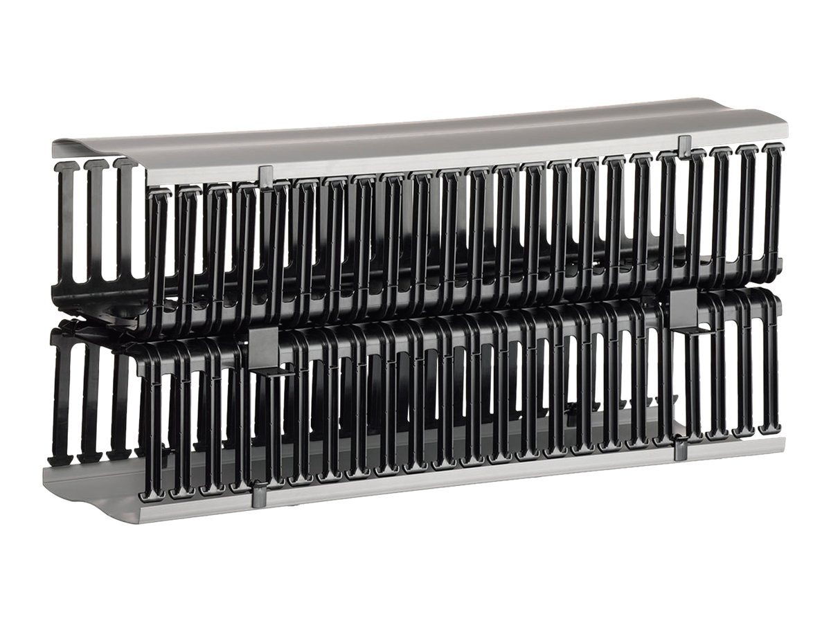 Leviton Versi-Duct Vertical Cable Management System - rack cable management panel (front and rear, vertical) with cover