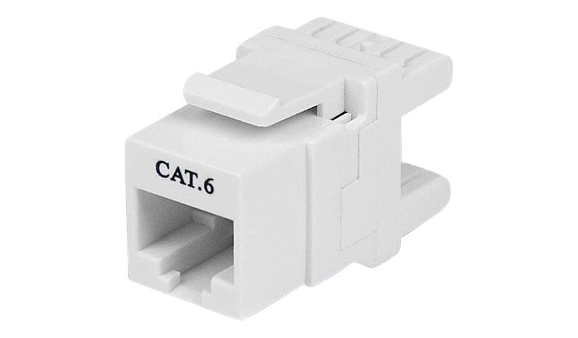 StarTech.com 180° Cat 6 Keystone Jack - RJ45 Ethernet Cat6 Wall Jack White
