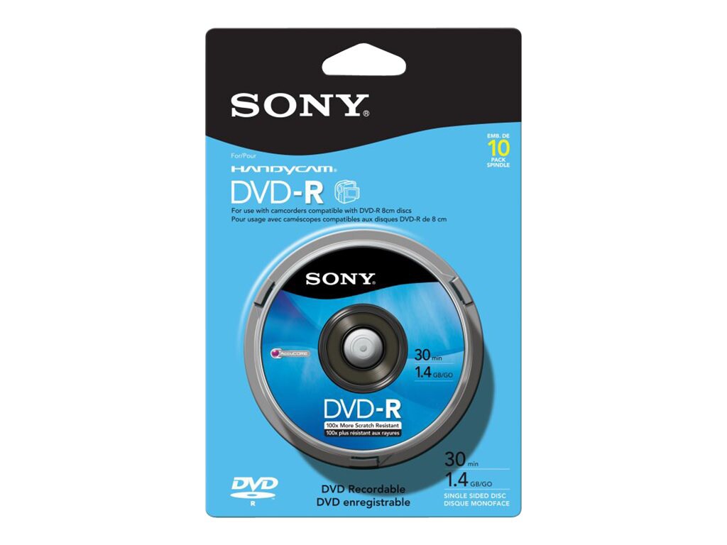 Sony DMR-30RS1H - DVD-R (8cm) x 10 - 1.4 GB - storage media