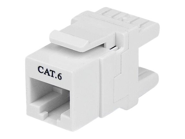 StarTech.com 180° Cat 6 Keystone Jack - RJ45 Ethernet Cat6 Wall Jack White