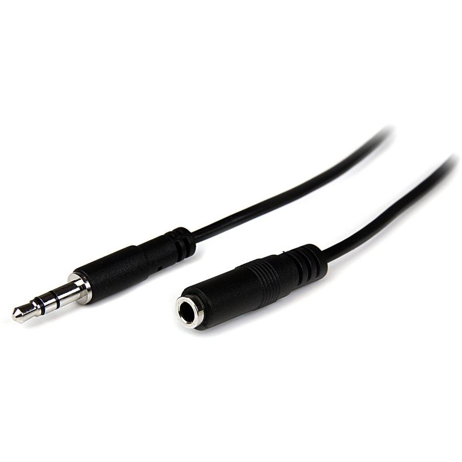 StarTech.com 1m Slim 3.5mm Stereo Extension Audio Cable - M/F - Mini stereo