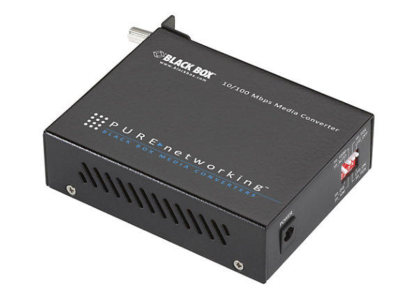 Black Box Pure Networking 10BASE-T/100BASE-TX Media Converter - fiber media converter - 10Mb LAN, 100Mb LAN