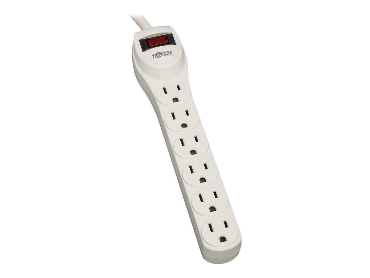 Tripp Lite Surge Protector Power Strip 120V 6 Outlet 2' Cord 180 Joule - surge protector