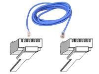 Belkin Cat5e/Cat5 18in Blue Ethernet Patch Cable, No Boot, PVC, UTP, 24 AWG, RJ45, M/M, 350MHz, 18"