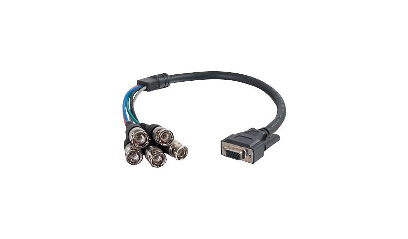 C2G Premium VGA Female to RGBHV (5-BNC) Male Video Cable - VGA cable - 1.5