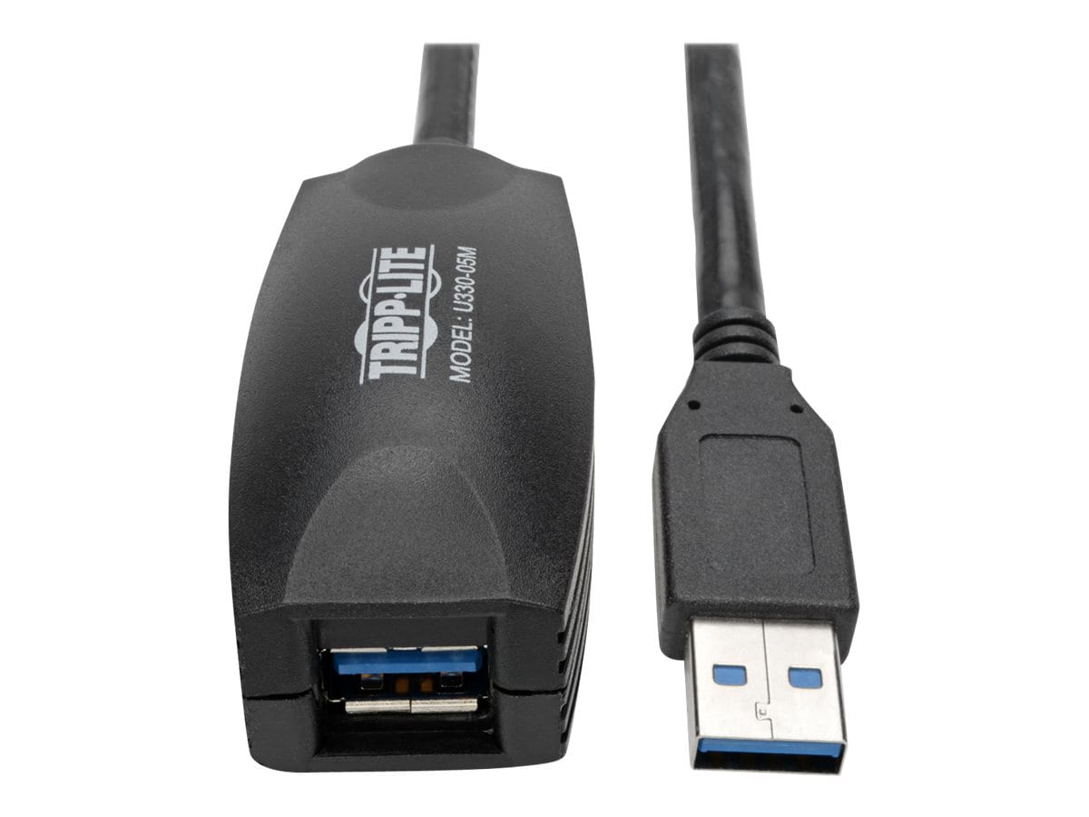 Tripp 5M USB 3.0 SuperSpeed Active Repeater Cable A M/F 16ft 16' 5 Meter - extension cable - USB Type - U330-05M USB Cables - CDW.com