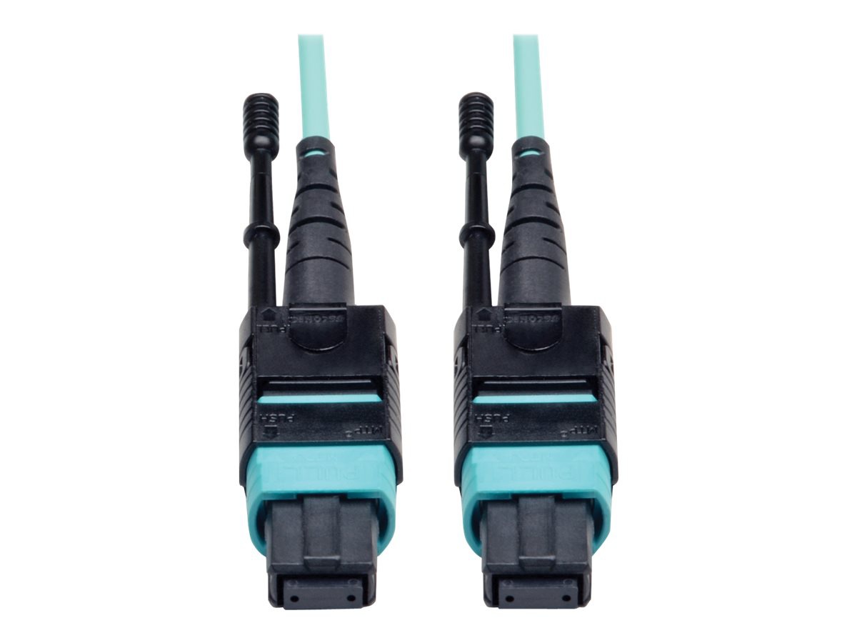 Tripp Lite 10M MTP / MPO Patch Cable 12 Fiber 40GbE Aqua OM3 Plenum 33ft 33' 10 Meter - patch cable - 10 m - aqua