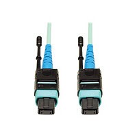 Tripp Lite 1M MTP / MPO Patch Cable 24 Fiber 100GbE Aqua OM3 Plenum 3ft