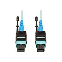 Tripp Lite 10M MTP / MPO Patch Cable 24 Fiber 100GbE Aqua OM3 Plenum 33ft