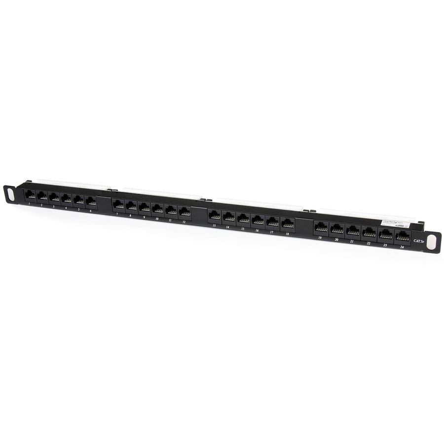 StarTech.com 24Port Half U / 0.5U Rack Mount Cat5e Network Patch Panel