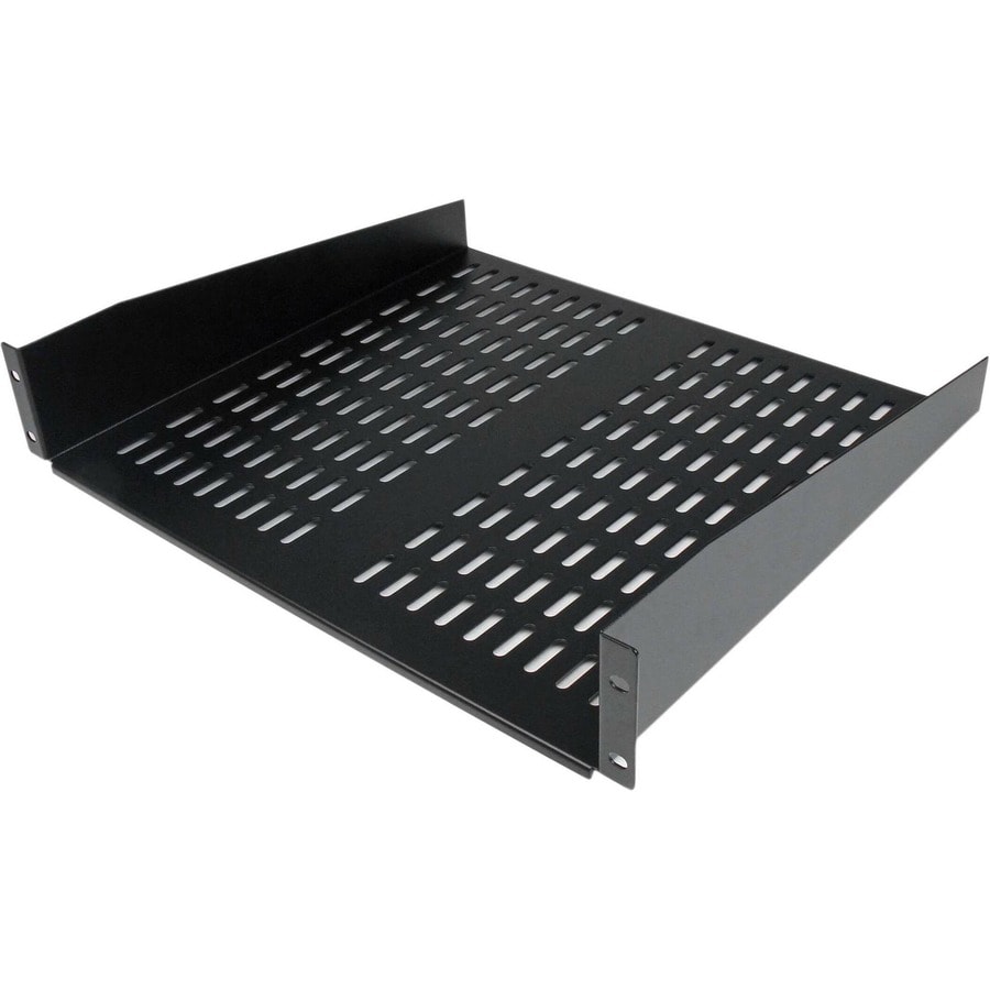 StarTech.com 2U 19" Vented Server Rack Cabinet Shelf - Fixed 16in Deep Cantilever Tray w/Cage Nuts
