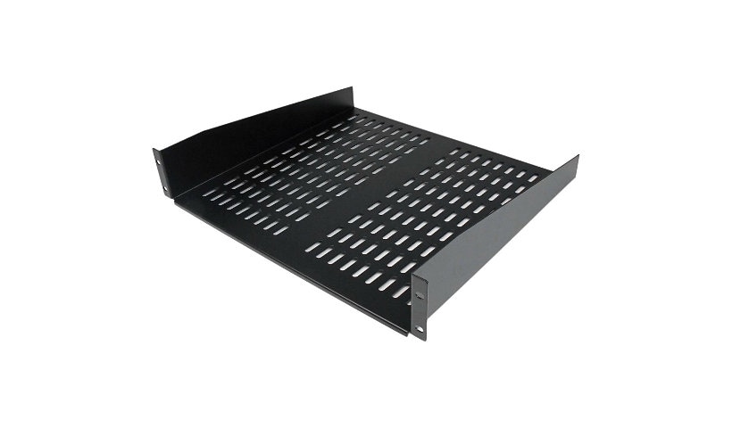 StarTech.com 2U 19" Vented Server Rack Cabinet Shelf - Fixed 16in Deep Cantilever Tray w/Cage Nuts