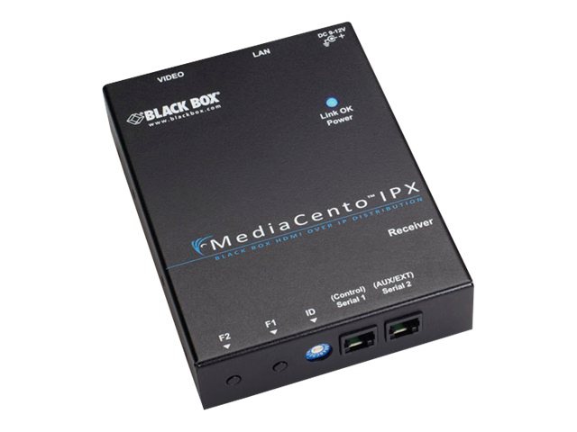 Black Box MediaCento IPX PoE Multicast Receiver - video/audio extender - 10Mb LAN, 100Mb LAN, GigE