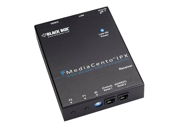 Black Box MediaCento IPX PoE Multicast Receiver - video/audio extender - 10Mb LAN, 100Mb LAN, GigE