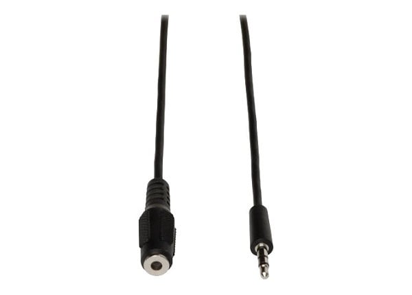 3.5mm Mini Stereo Audio Extension Cable for Speakers and Headphones (M/F), 6 ft, Black 3.5mm Mini Stereo Audio Extension Cable for Speakers and Headphones (M/F), 6 ft, Black