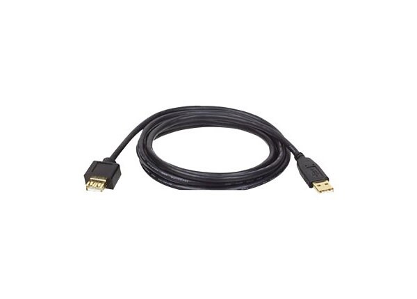 Tripp Lite 10ft USB Extension Cable Gold Full Speed USB-A 1.1 Male / Female 10' - USB extension cable - 3 m