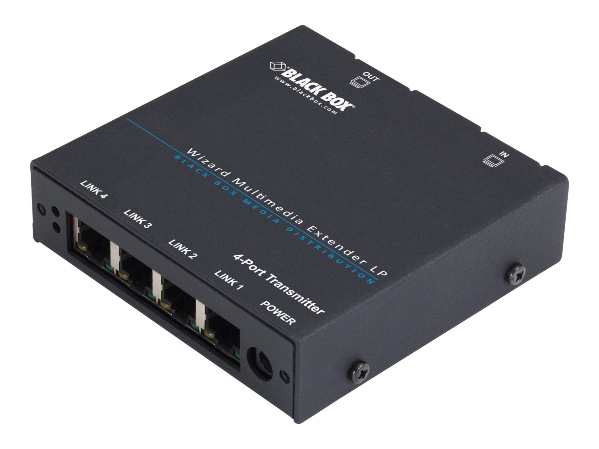 Black Box Wizard Multimedia Extender LP 4-Port Transmitter - video extender - TAA Compliant