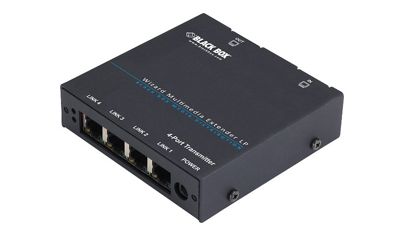 Black Box Wizard Multimedia Extender LP 4-Port Transmitter - video extender - TAA Compliant