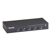 Black Box 4 x 1 VGA Switch with Serial and Audio - monitor/audio switch - 4