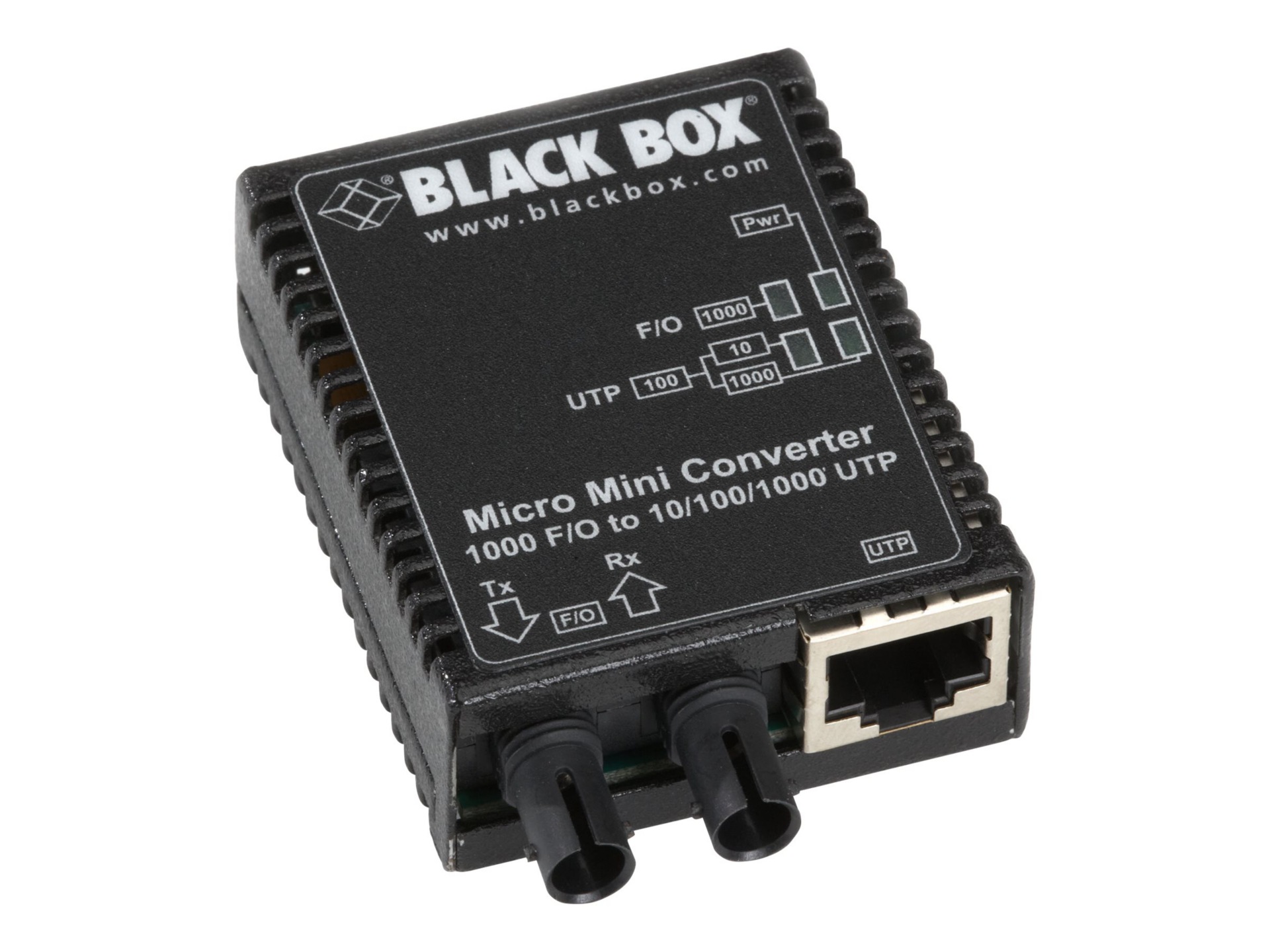 Black Box Micro Mini Media Converter - fiber media converter - 10Mb LAN, 100Mb LAN, GigE - TAA Compliant