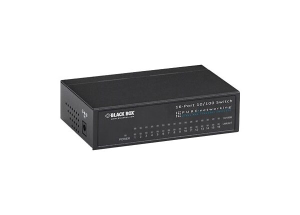 Black Box Pure Networking 10/100 Ethernet Switch - switch - 16 ports