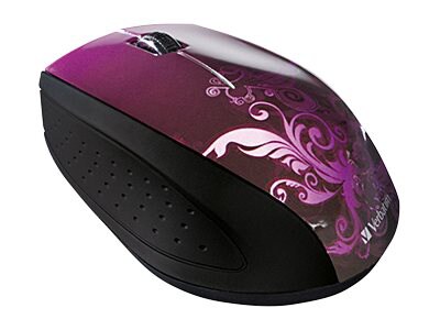 Verbatim Wireless Optical Design Mouse - mouse - 2.4 GHz - purple