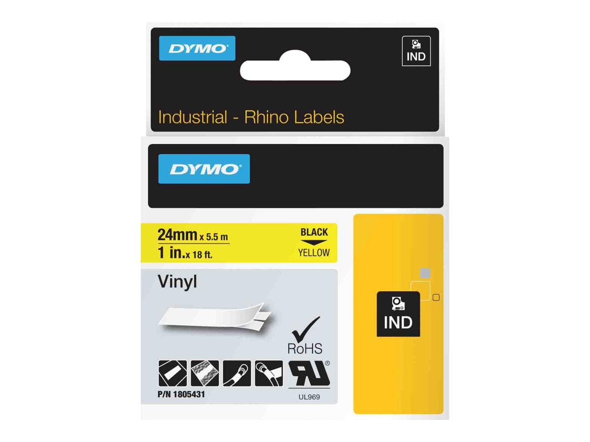 DYMO Rhino Coloured Vinyl - tape - 1 cassette(s) -