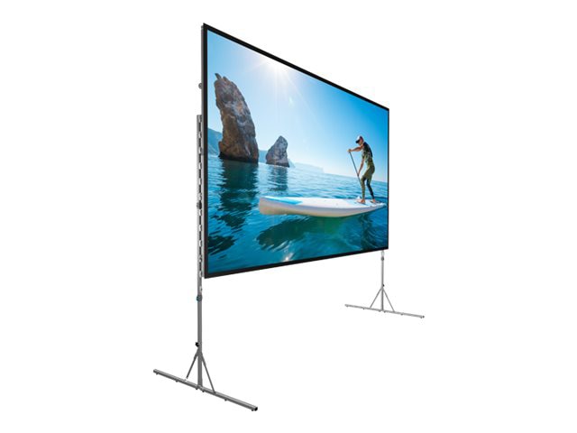 Da-Lite Fast-Fold Deluxe Screen Series Portable Folding Frame Screen - 107" Screen - projection screen with legs - 114"